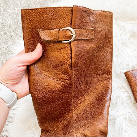 Steve Madden |  "Intyce" Cognac Leather Boots - Picture 3 of 13